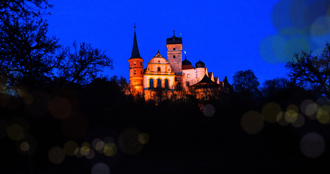 Schloss Schwarzenberg bei Nacht Schloss Schwarzenberg bei Nacht, beleuchtet